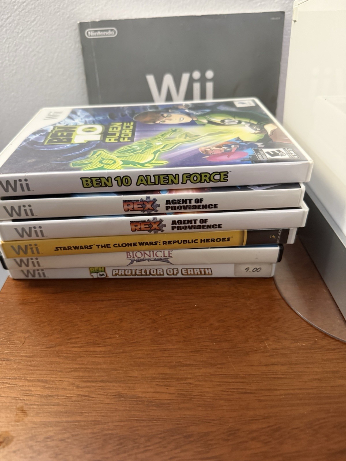 Nintendo Wii RVL-001 GameCube Compatible Console Wii Bundle With 6 Games Tested