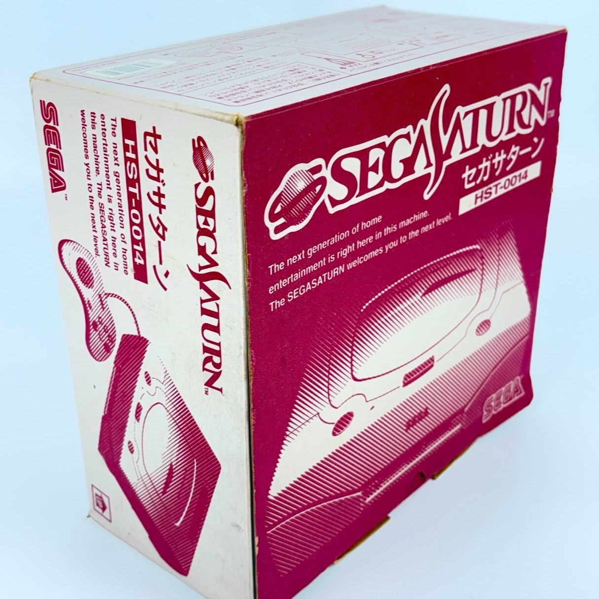 SEGA Saturn HST-3220 Console Boxed Set Controller AV Cable Japan Tested
