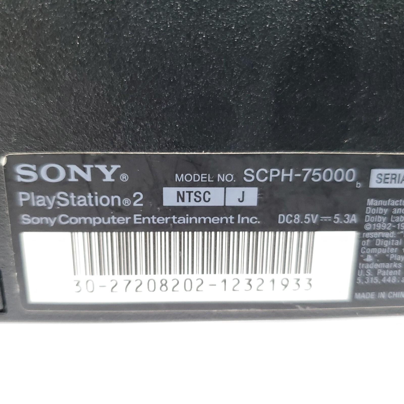 «Region Free» SONY Playstation 2 PS2 Slim Console SCPH-75000 Charcoal Black