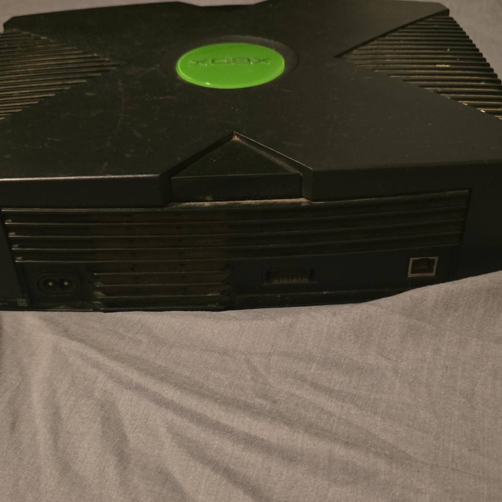 Microsoft Xbox Original Home Console Black/Green NTSC-U/C w/ Controller & Cables