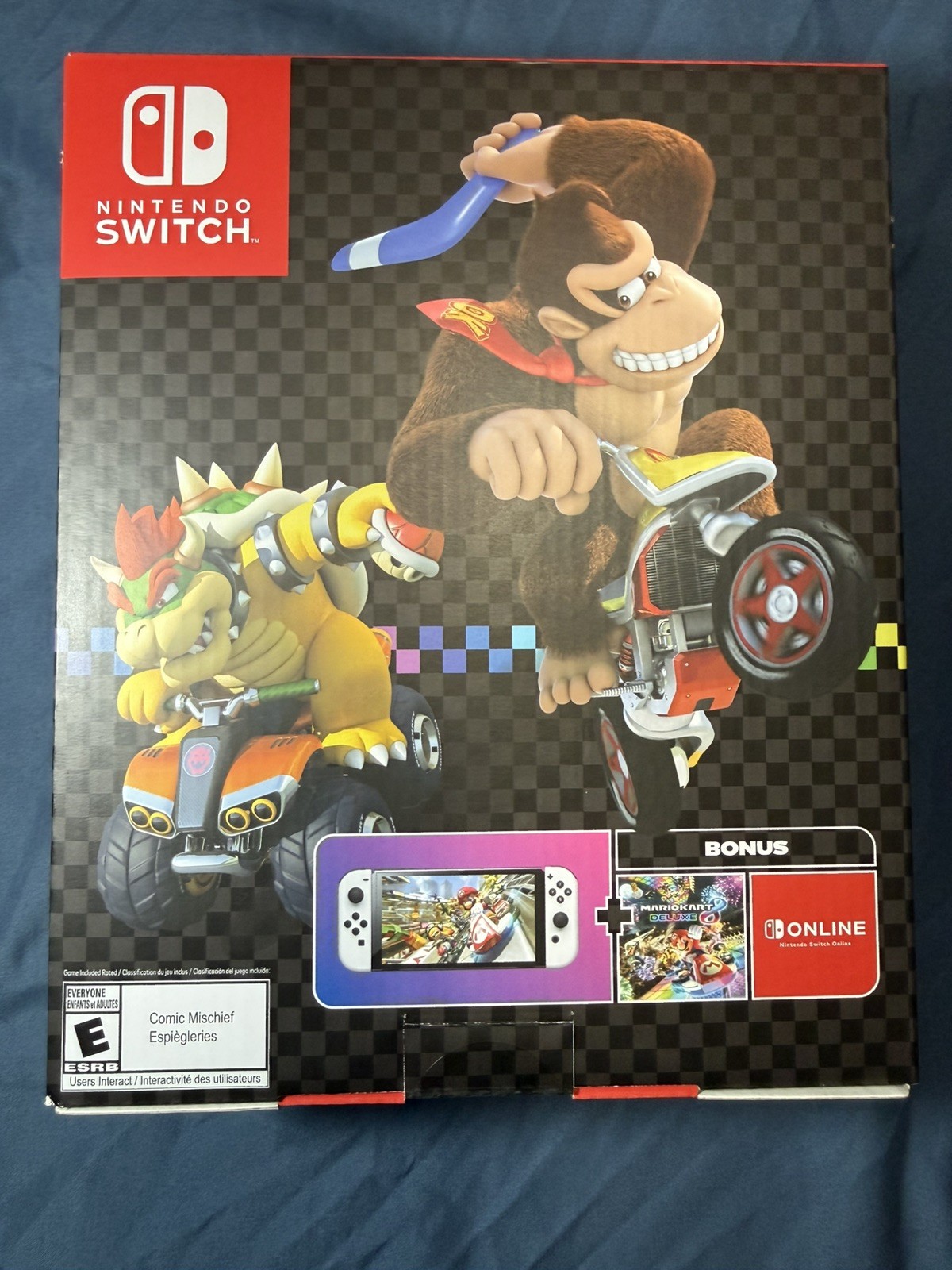 Nintendo Switch OLED Game Console White and Black With 8 Games