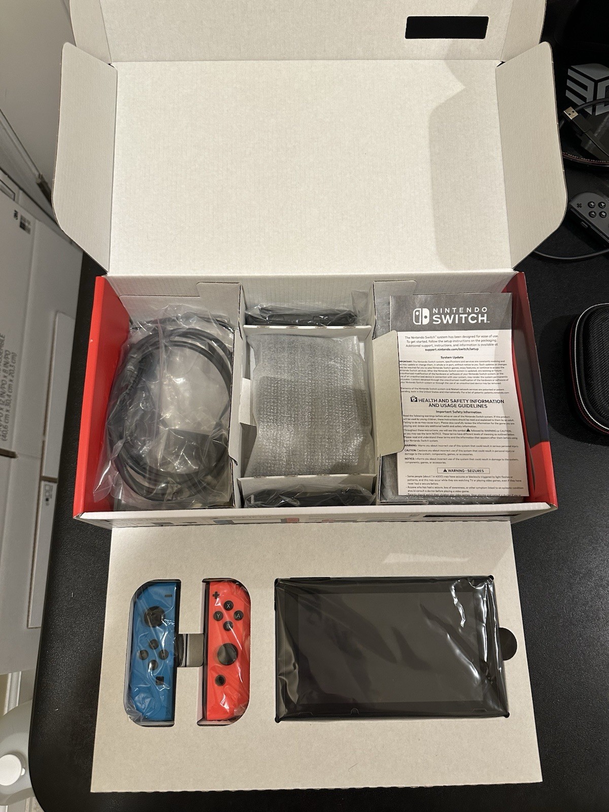 Nintendo Switch CIB + extra Joy Cons, Pro Controller, Case, & 256GB microSD card