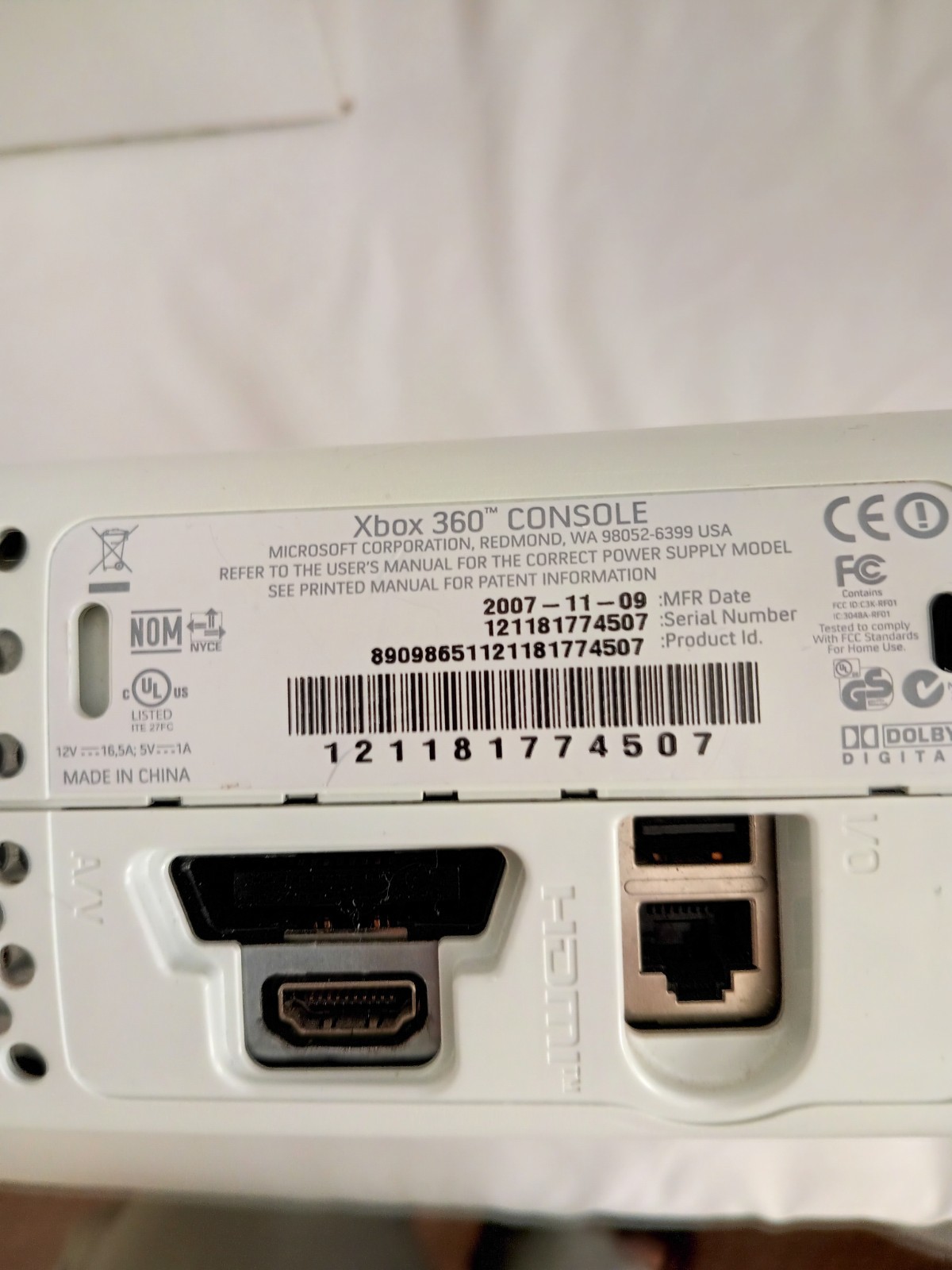 Microsoft XBOX 360 Console Model 1439 For Parts Only