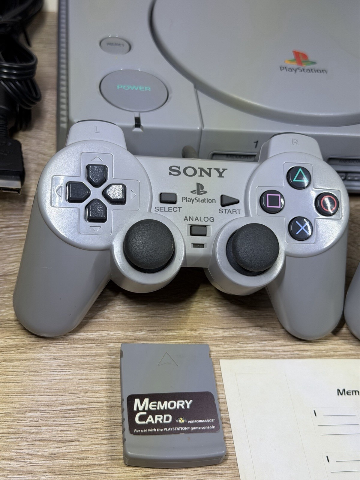 Sony PlayStation 1 PS1 Console Bundle (SCPH-7001) W/ Reg Card Manual & Inserts ✅
