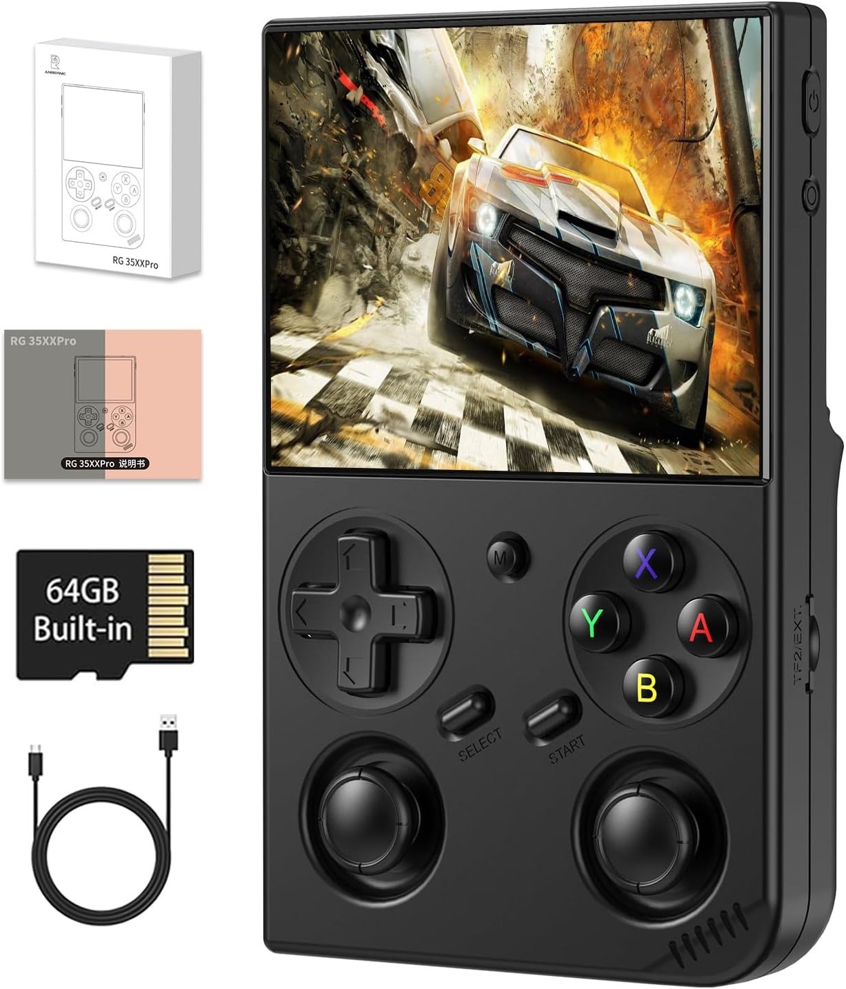 Portable G350 Retro Gaming Console with 3.5» Screen, 64GB & 4371 Classic Games