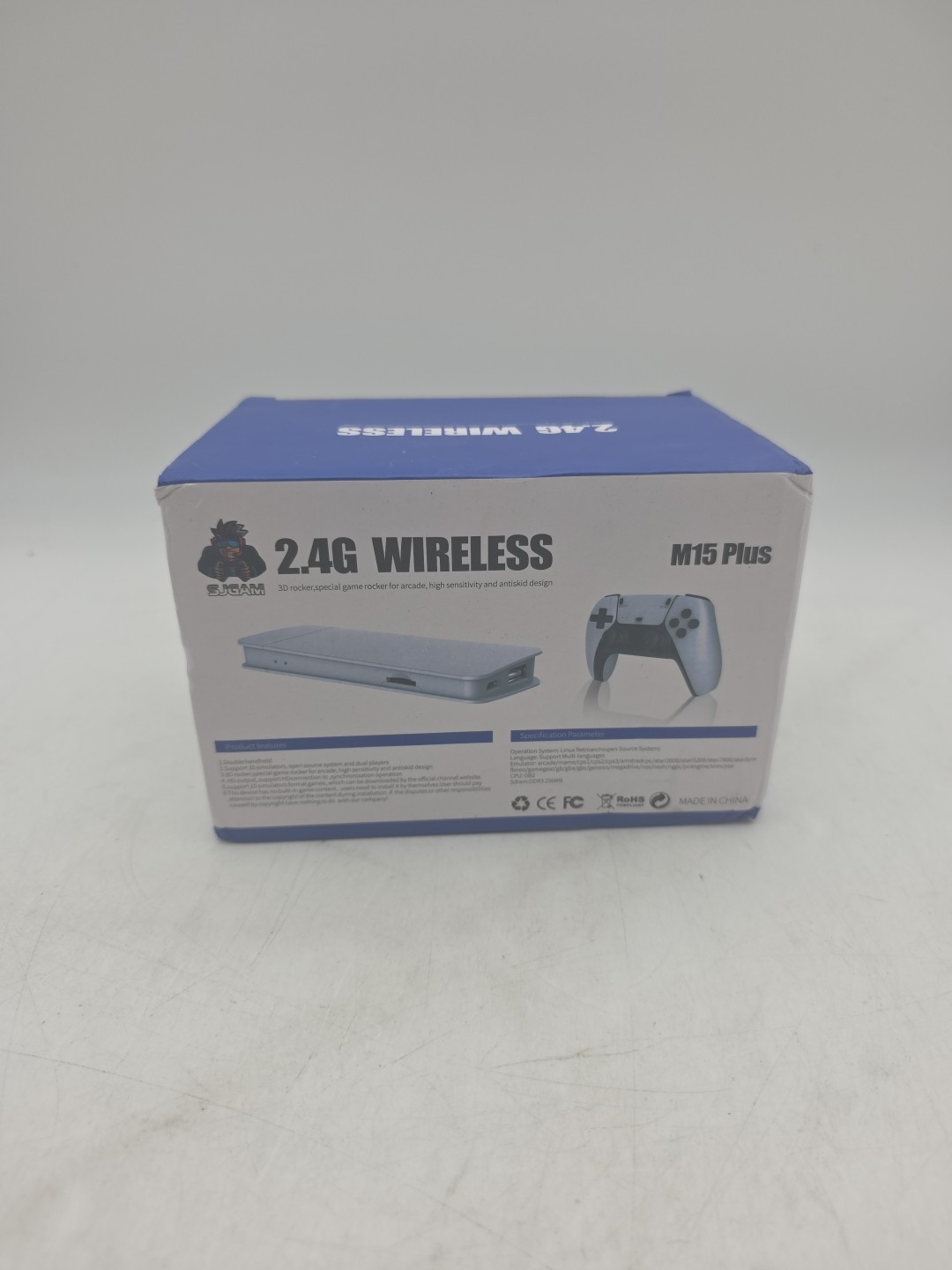 SJGAM M15 Plus 2.4G Wireless Game Stick Console 4K HDMI Double Rocker