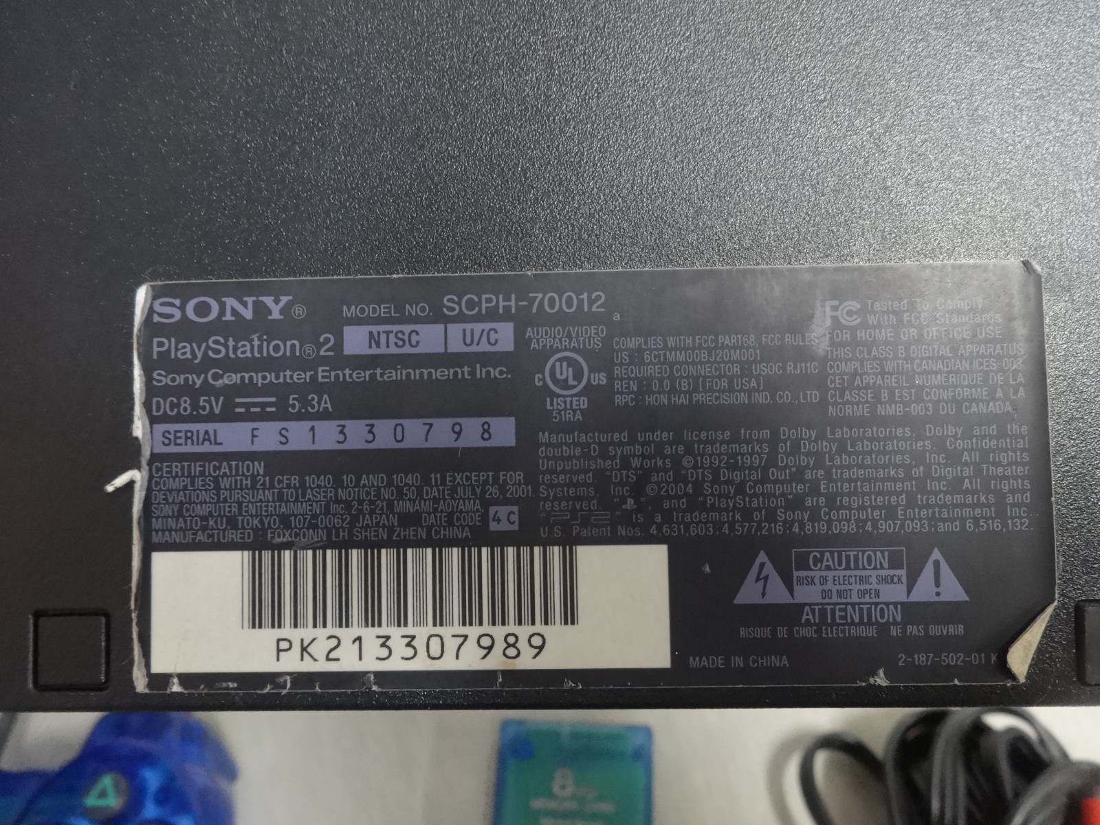 OEM Sony PS2 SLIM Video Game System Console Bundle Set Playstation-2 SCPH-70012
