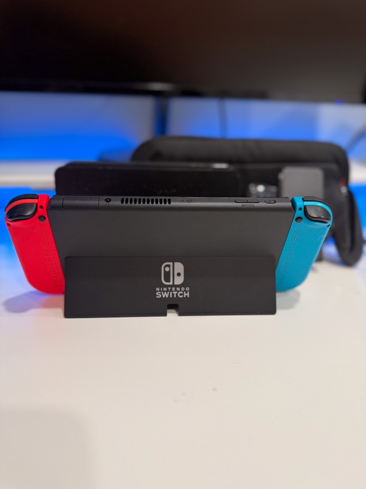 Nintendo Switch OLED Model (Box + Case + 2 Games) Black/Neon Red/Neon