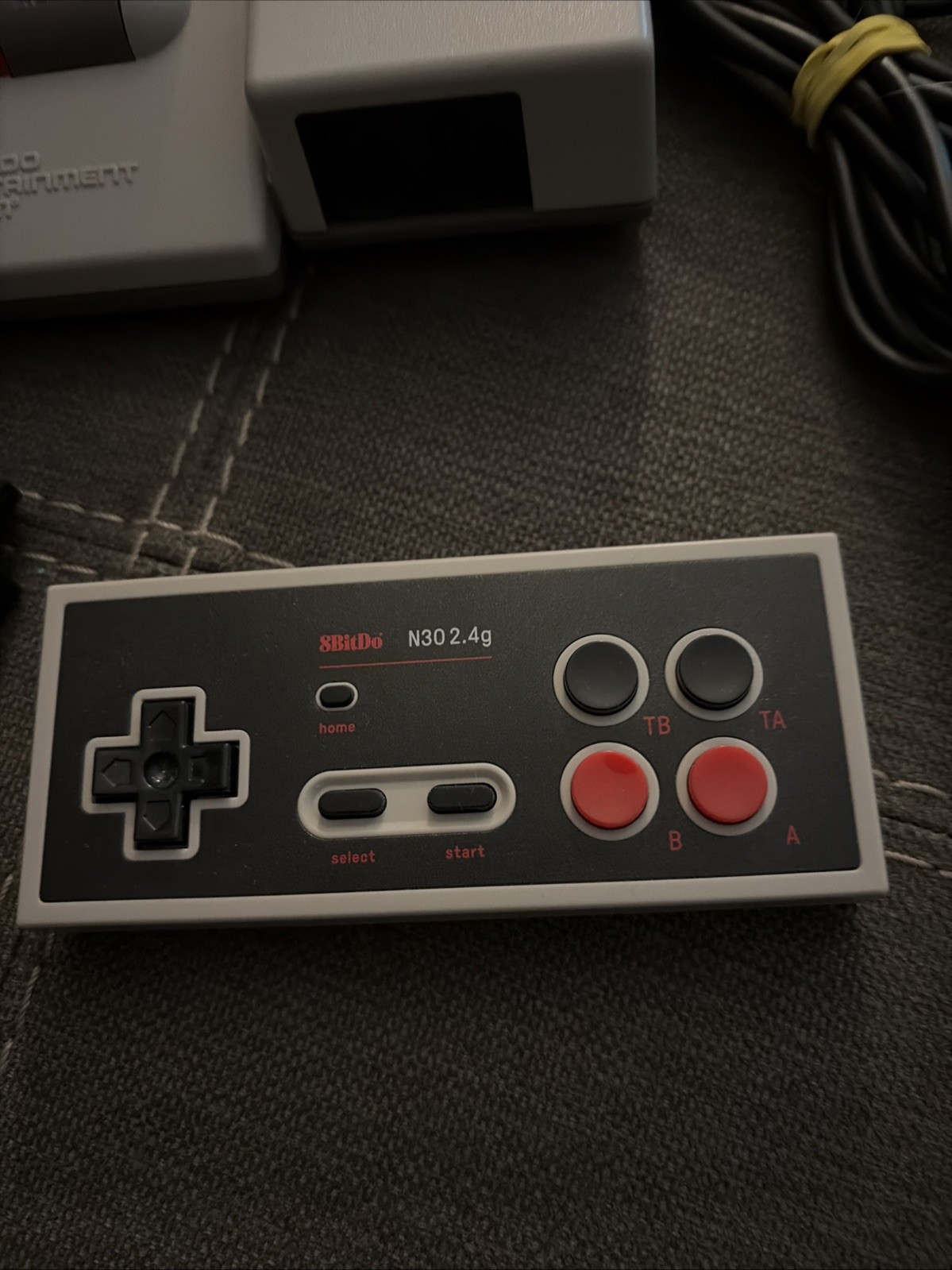 Nintendo NES Top Loader Console System NES-101, OG Dog Bone Controller & Cords!