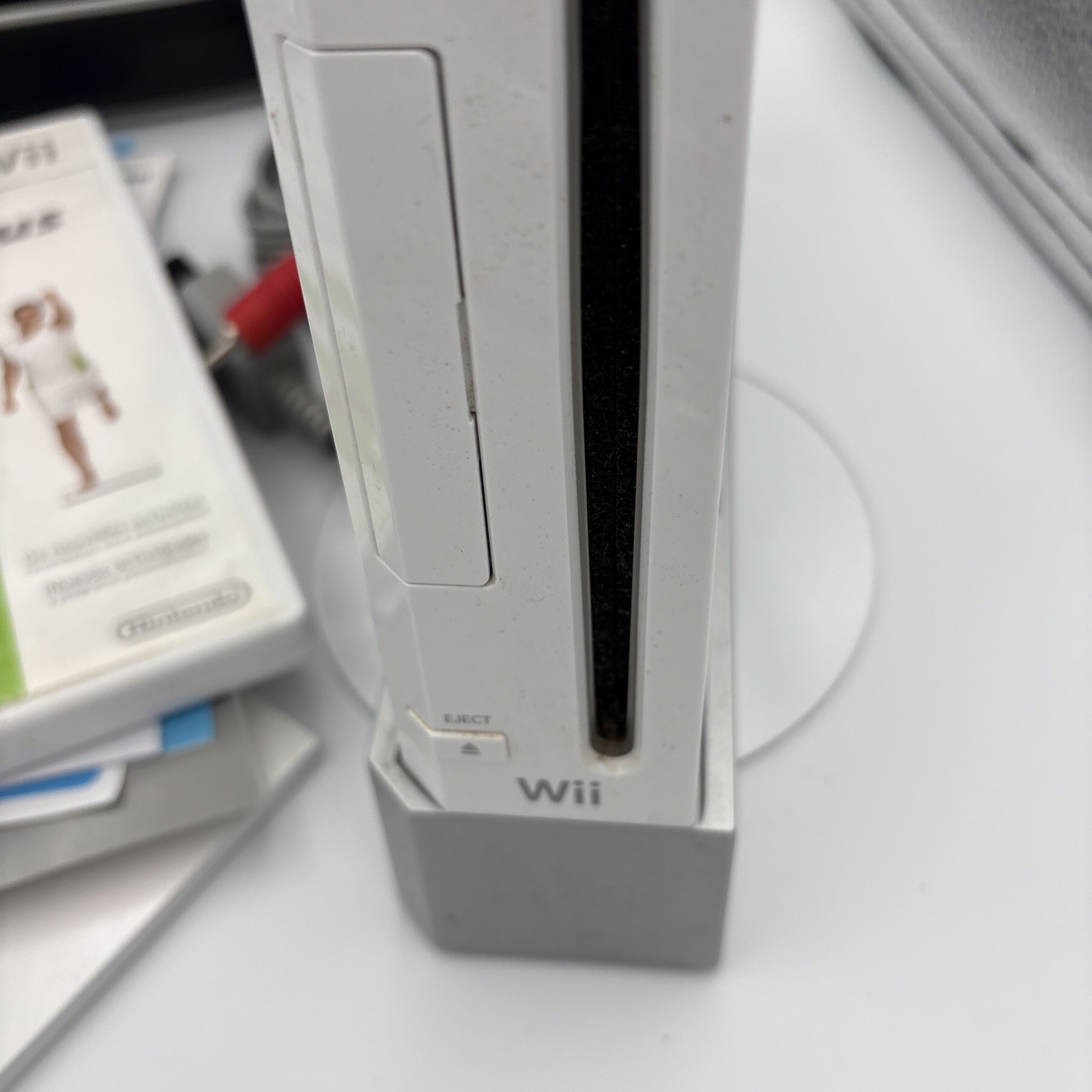 Nintendo Wii RVL-001; Power/Av Cables White; Brunswick Sports Bag Wii Fit Plus