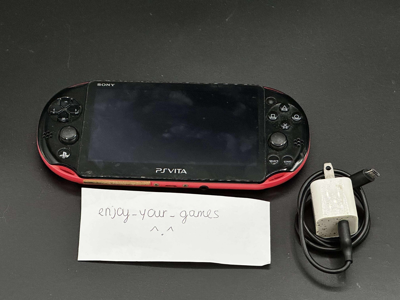 Sony PS Vita LED PCH-2000/2001 Black/Pink WIFI with Charger – SHIP IN 1-DAY