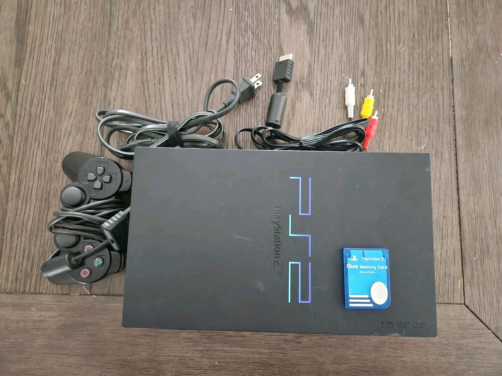 Sony PlayStation 2 (PS2) Console Bundle w/ Controller, 8 MB memory Car & Cables