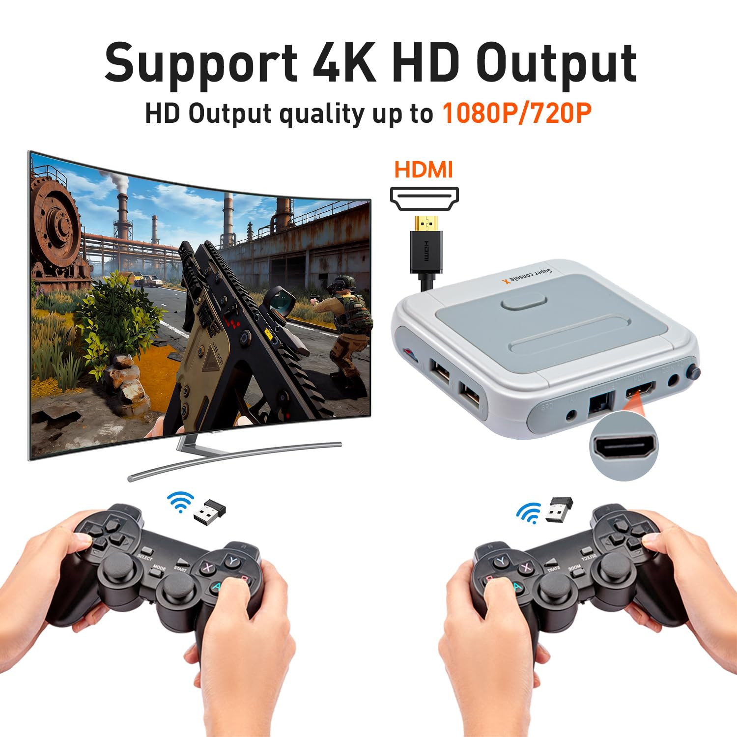 Super Console X Video Game Console Built in 35,000+ Games,Retro Game Console for