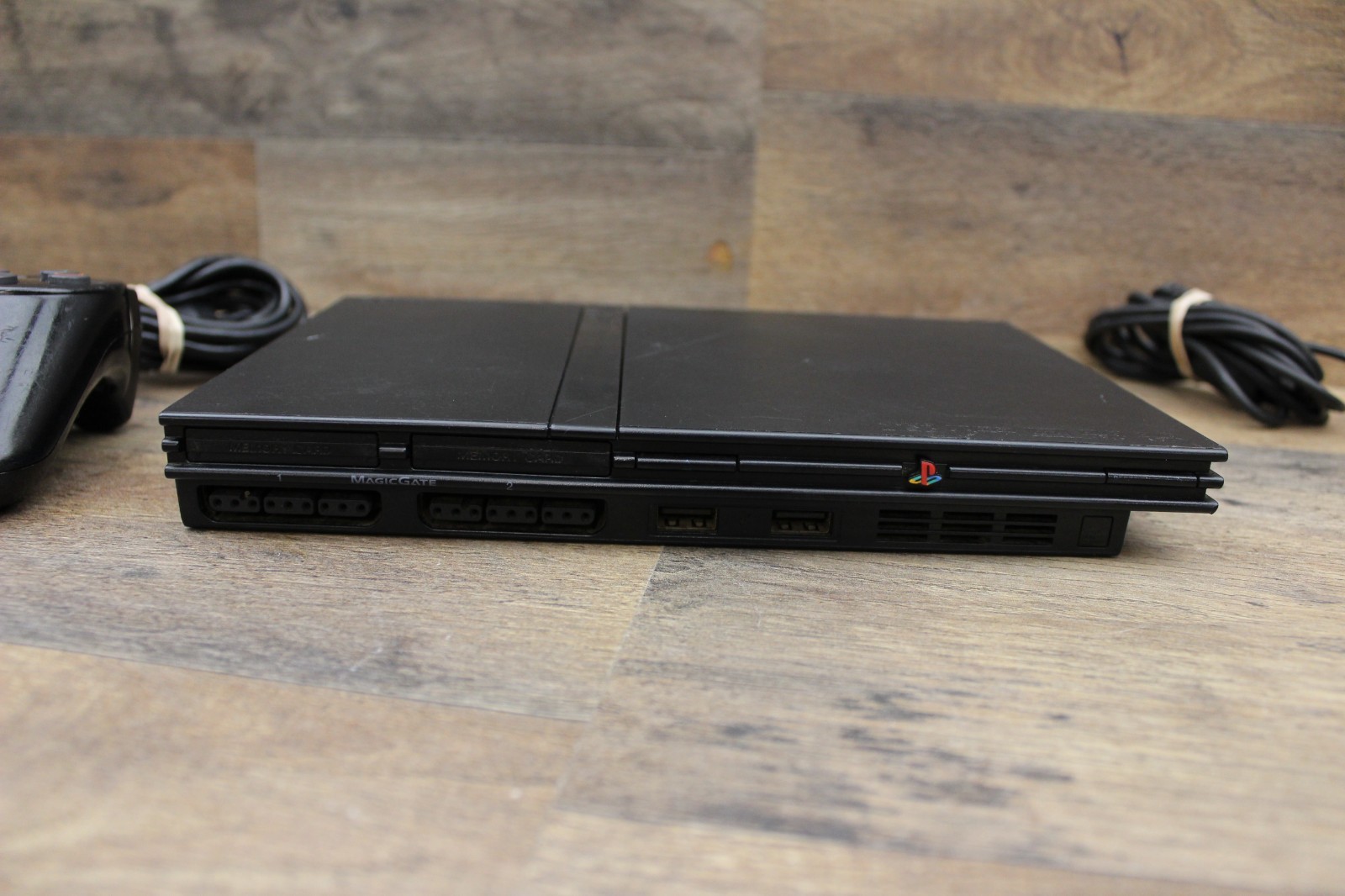 PlayStation 2 Slim Console W/Cords & One Controller PS2 Model SCPH-77001 TESTED