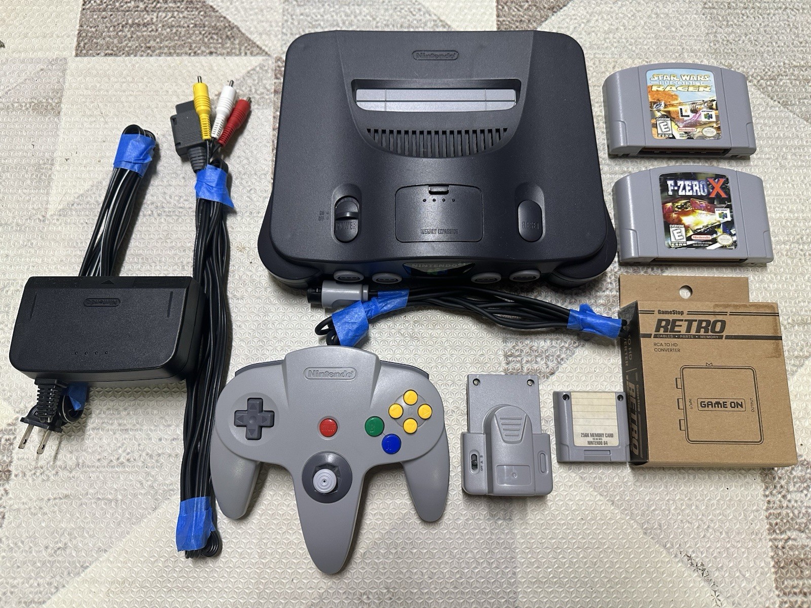 Nintendo 64 N64 Video Game Console Bundle With Game & Accessories