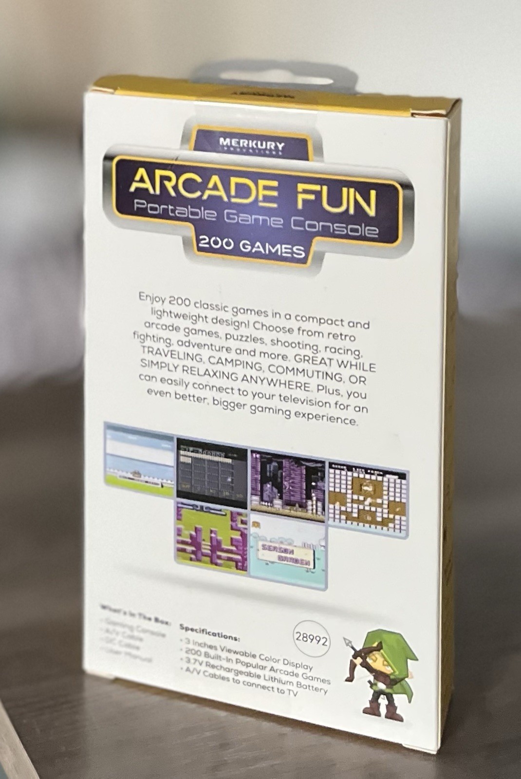 Merkury Innovations Clear Portable Handheld Console 200 Tetris Type Games Sealed