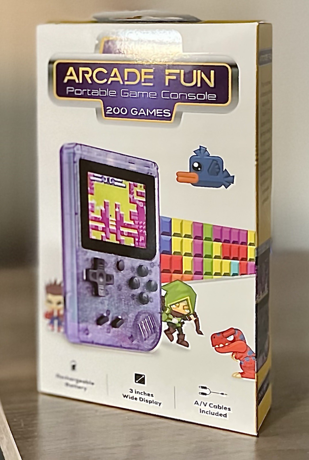 Merkury Innovations Clear Portable Handheld Console 200 Tetris Type Games Sealed