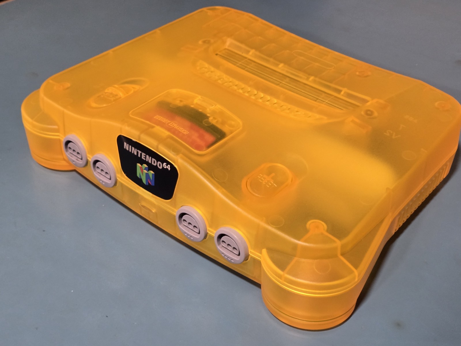 Nintendo 64 N64 Console Orange Reshell Tested Working