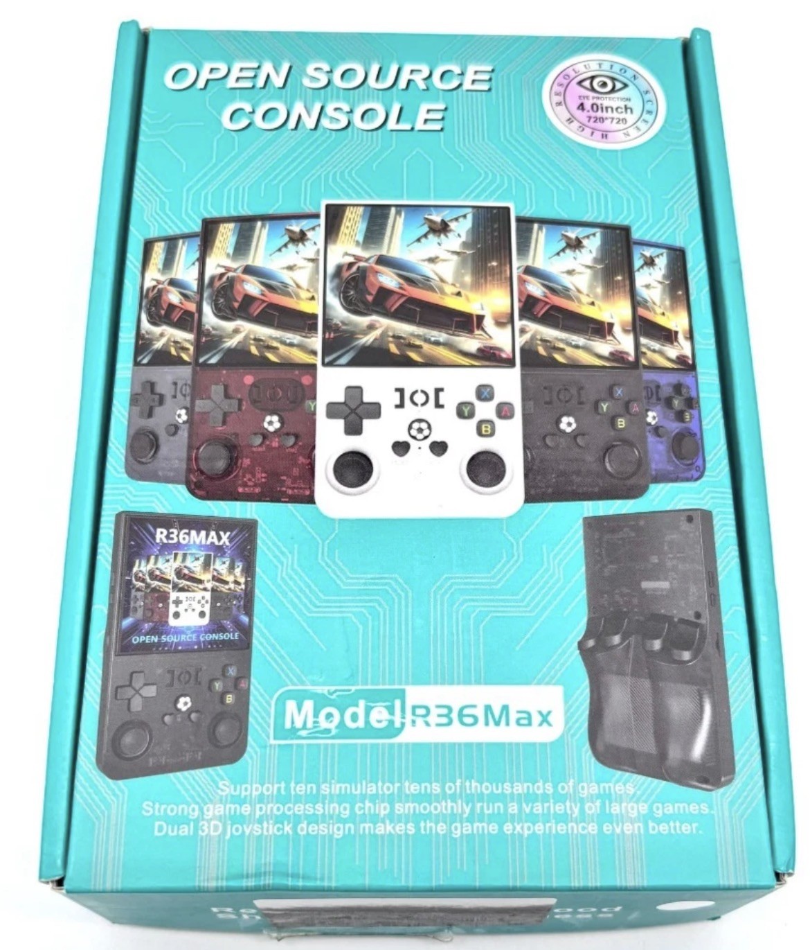 New Retro Style 4 Inch Screen 720X720p Open Source Console Model R36Max