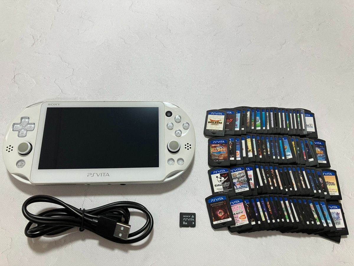 Sony PS Vita PCH-2000 Console with charger / Memory card random 2 games　from US