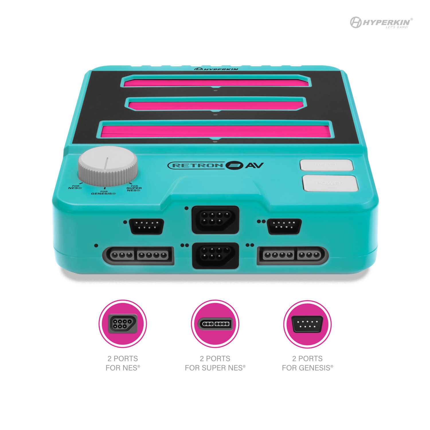 Hyperkin RetroN 3 AV Console for NES, SNES,Super Famicom, Genesis/Mega Drive Blu