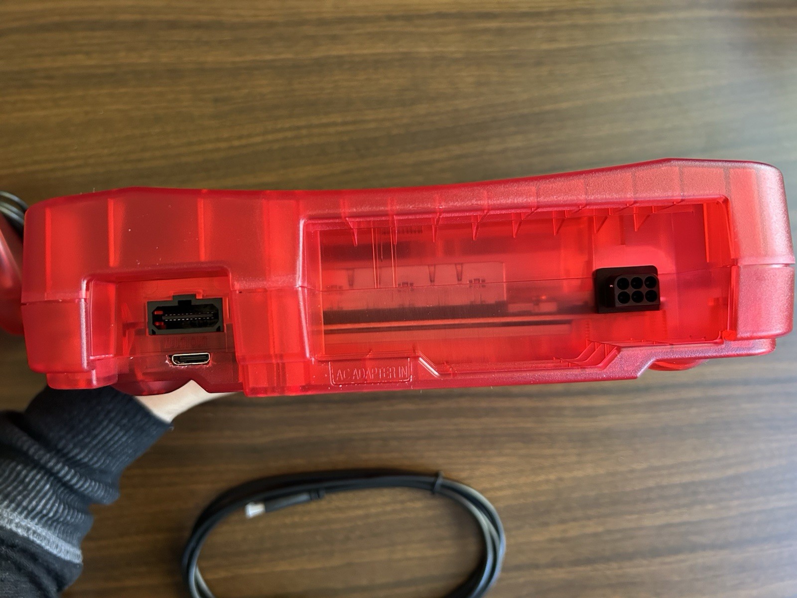 N64 clear red Nintendo- hdmi Mod-cables & controller included- FAST SHIPPING
