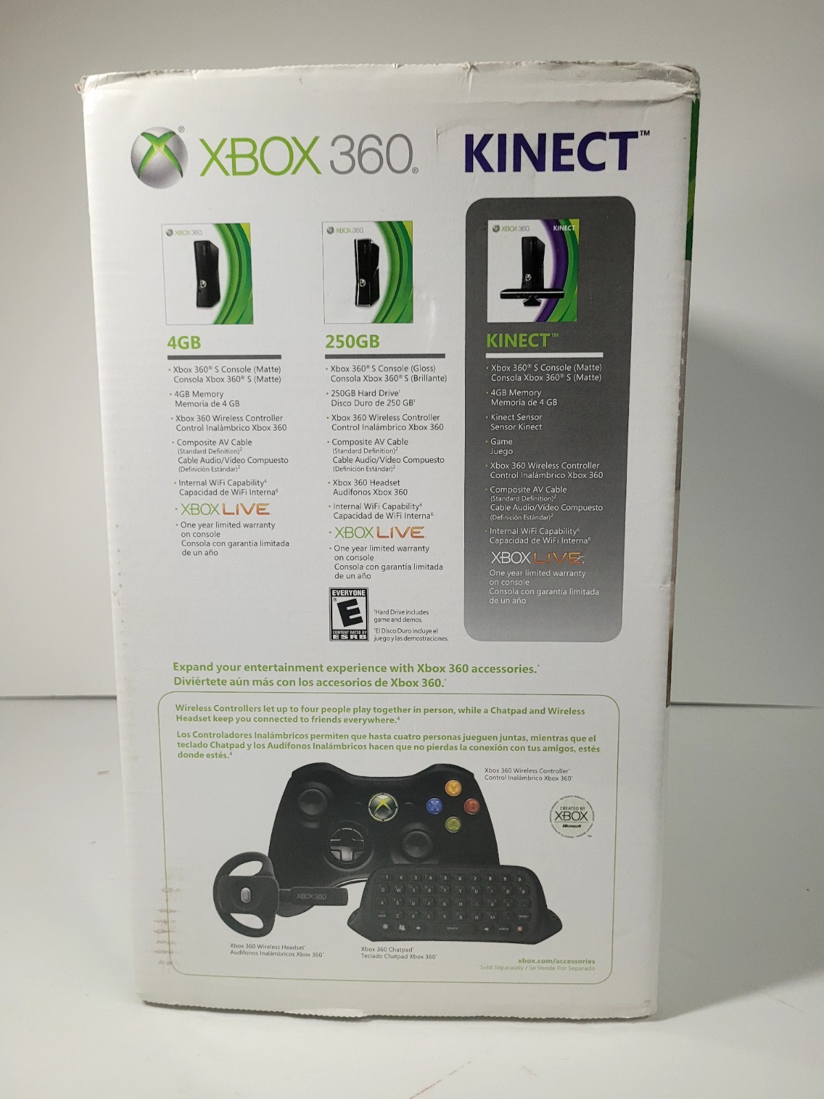 Microsoft Xbox 360 Kinect Console with 2 Controllers