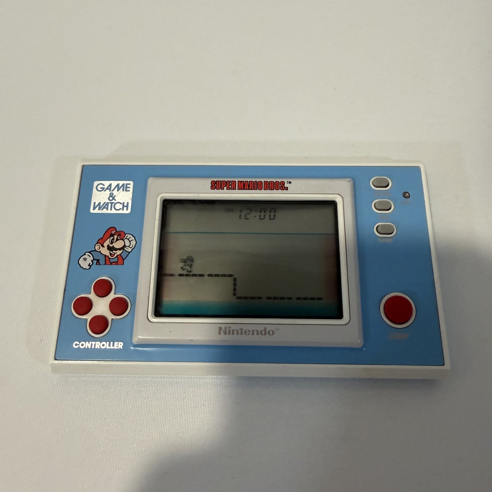 Nintendo Game & Watch 1988 Super Mario Bros Blue Handheld Tested Working Console