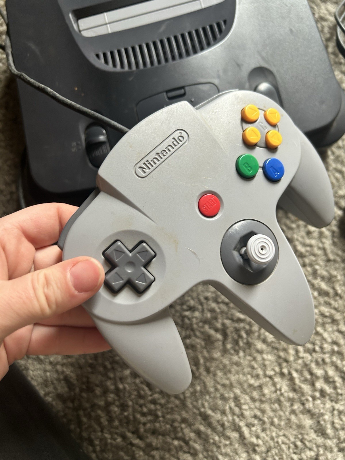 Nintendo 64 N64 Console Bundle w/ OEM Controller Cables TESTED WORKING