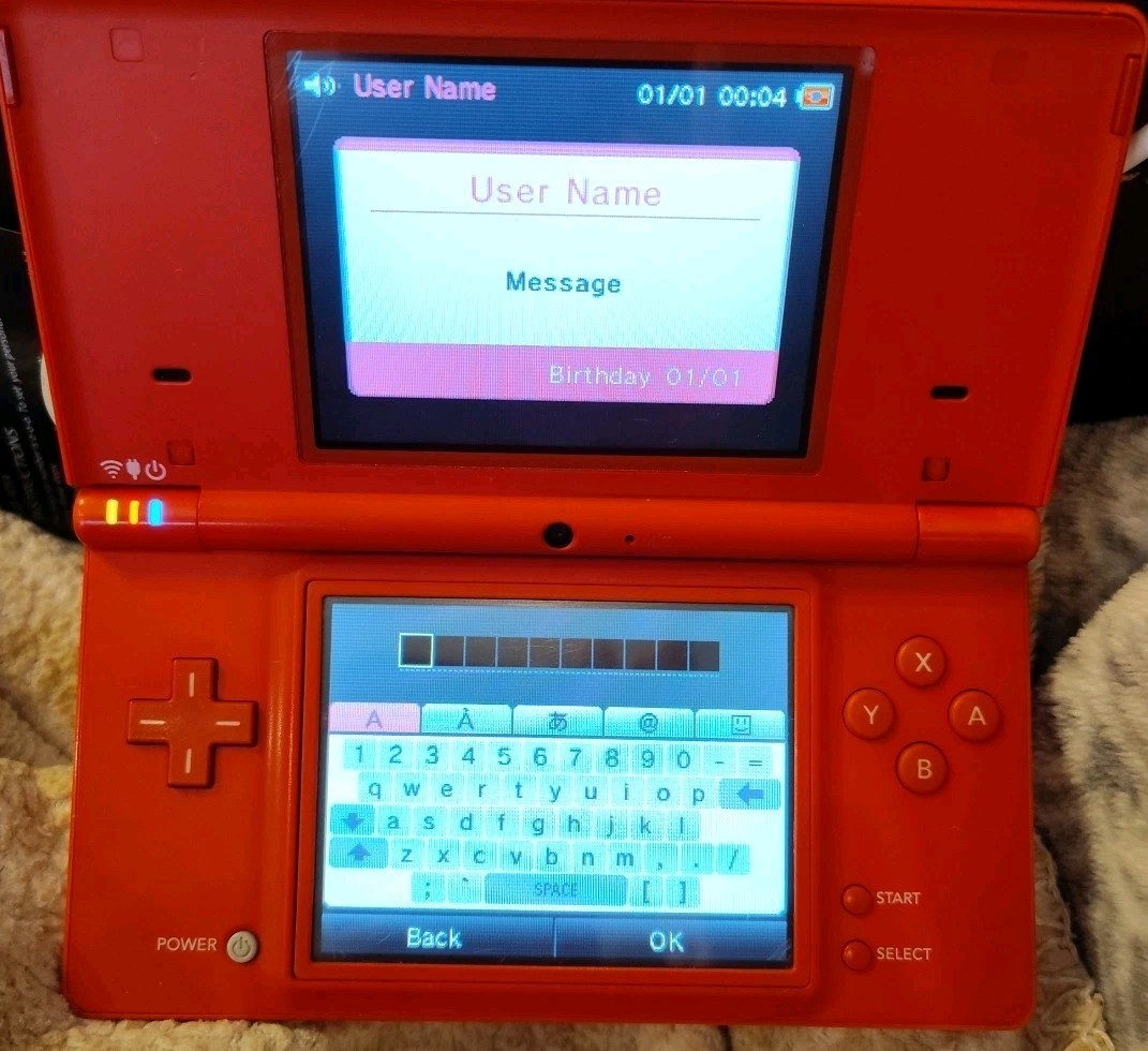 Nintendo DSi Red Console Tested & Working Charger Included No Stylus