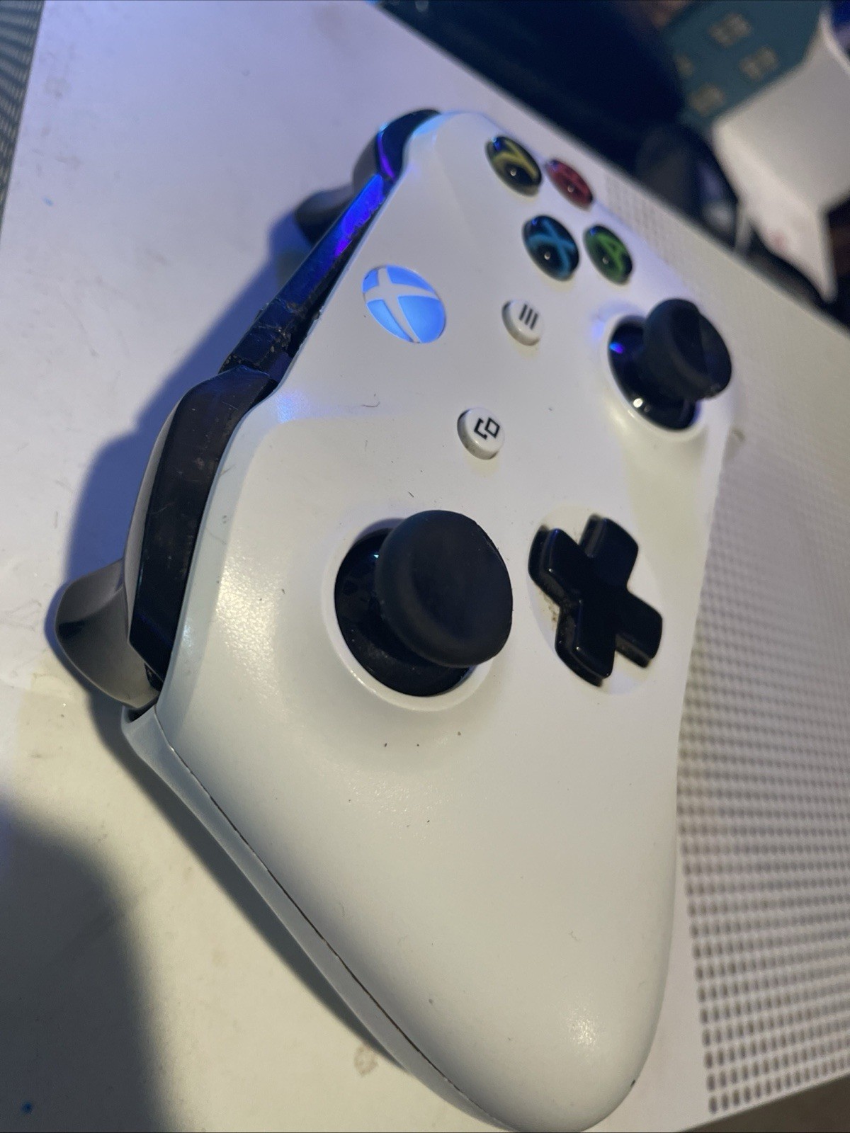 Microsoft Xbox One S White Console 1TB With Controller And Power Cord No HDMI