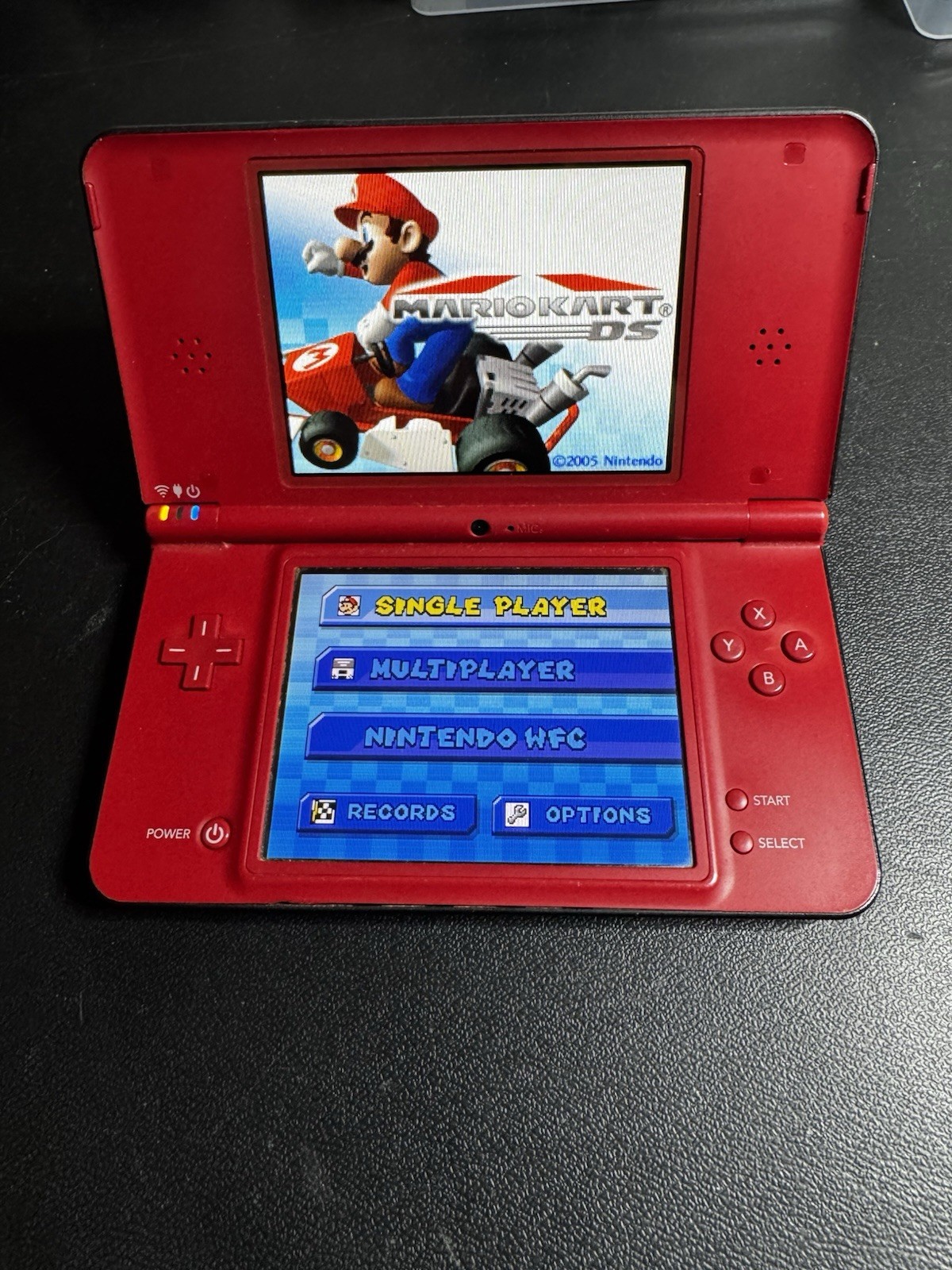 Nintendo DSi XL Super Mario 25th Anniversary Red W/ Charger Mario Kart Tested