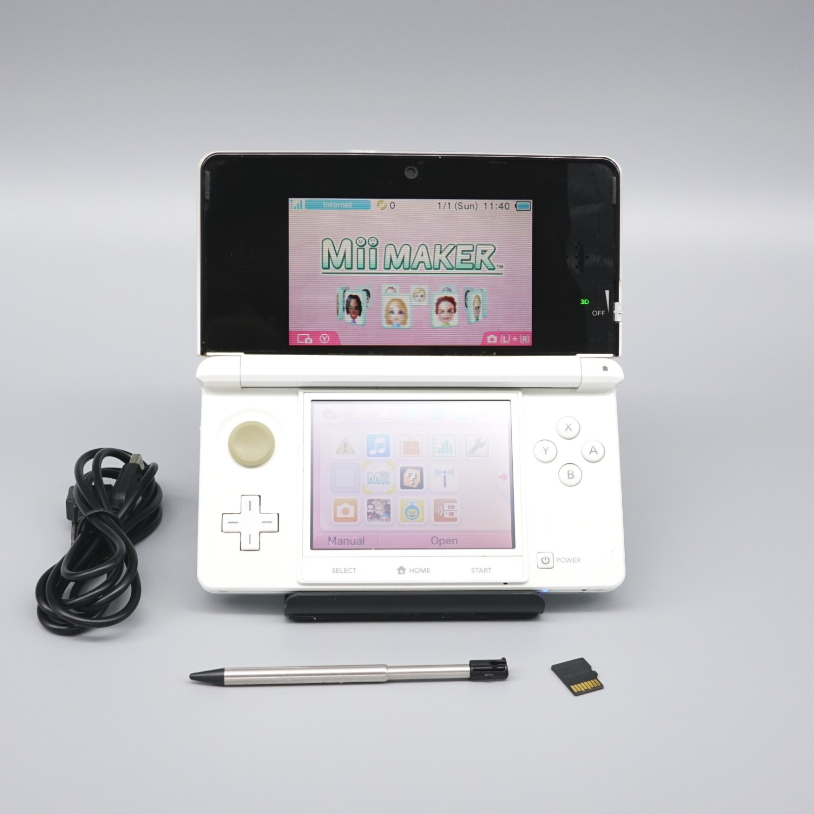 Nintendo 3DS Original Console w/ Stylus + SD Card +Charger (US Seller)