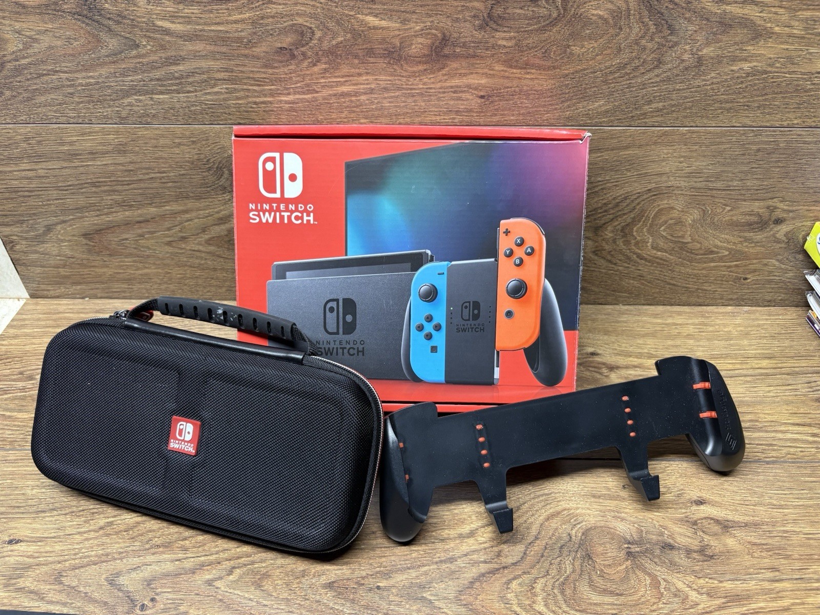 Nintendo Switch 32GB Handheld Console Neon Red/Neon Blue Used Read Description