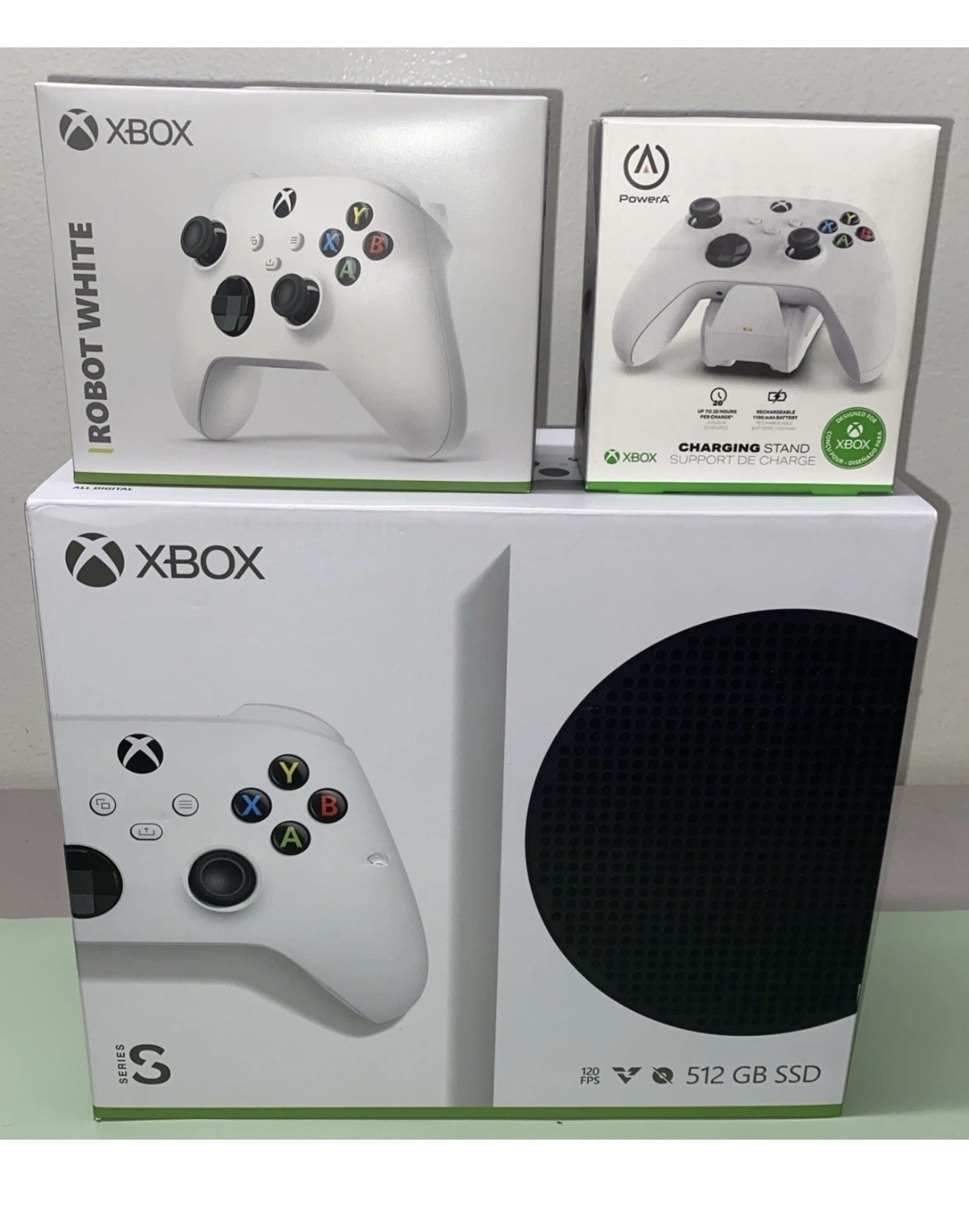 Xbox Series S 512GB SSD Console W/ 2 Controllers & Charging Stand And Headphones