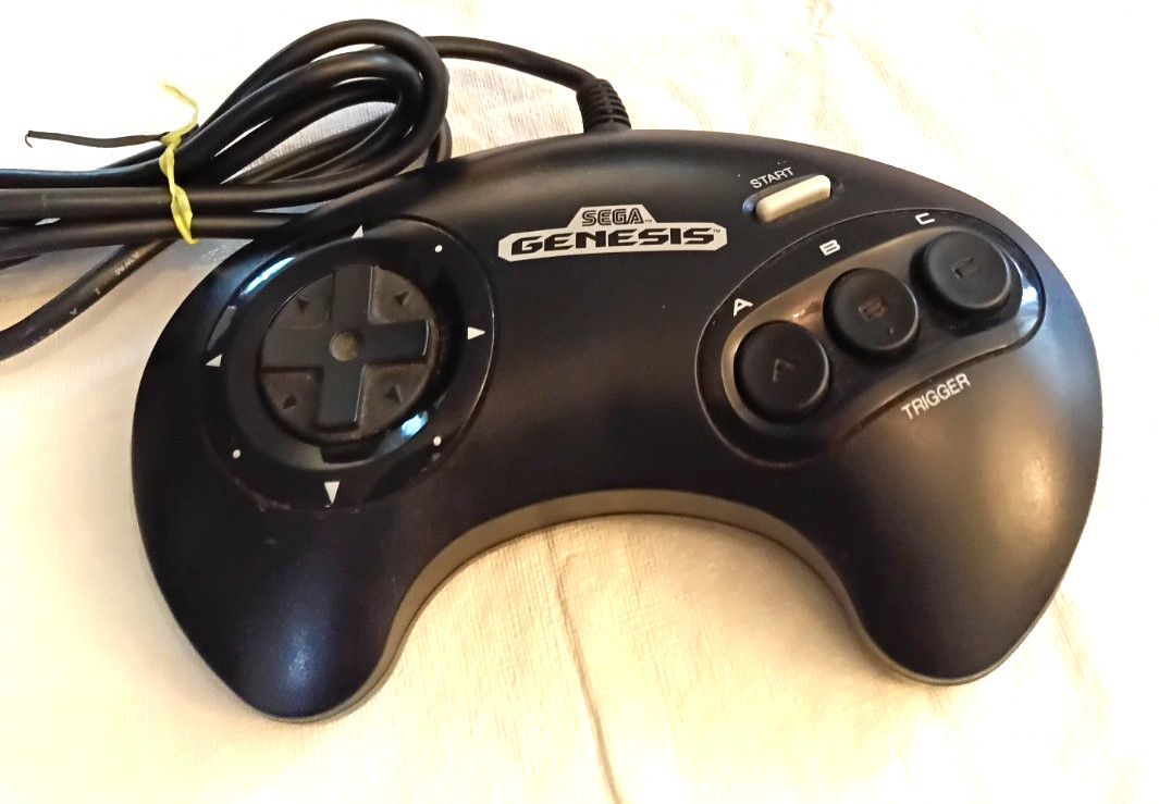 Sega Genesis 16-Bit Stereo Model 1601 With Hook-Ups & Controller Works Perfect!