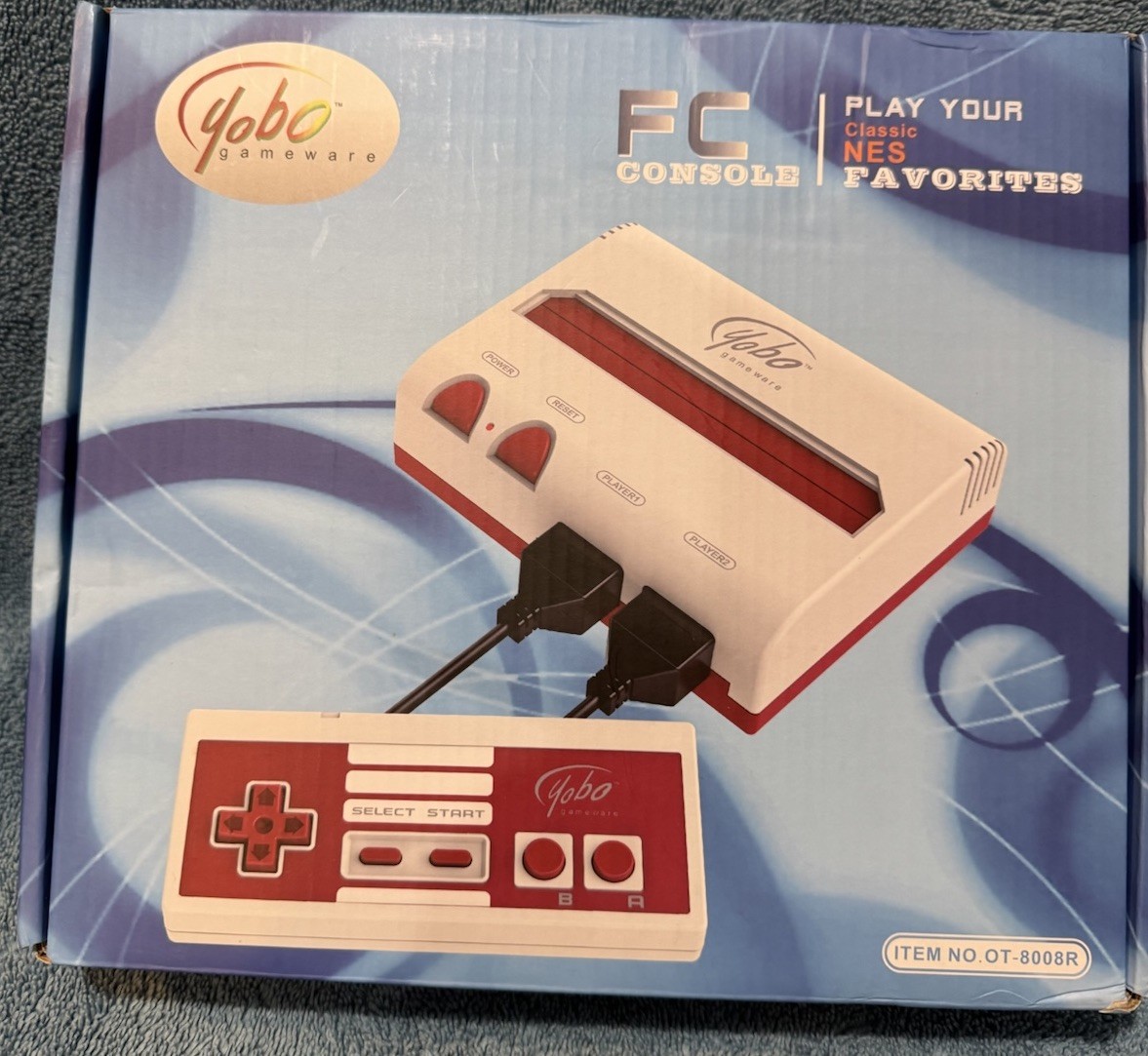 Red & White Yobo Fc Video Game System to play NES 8 Bit Nintendo Games New