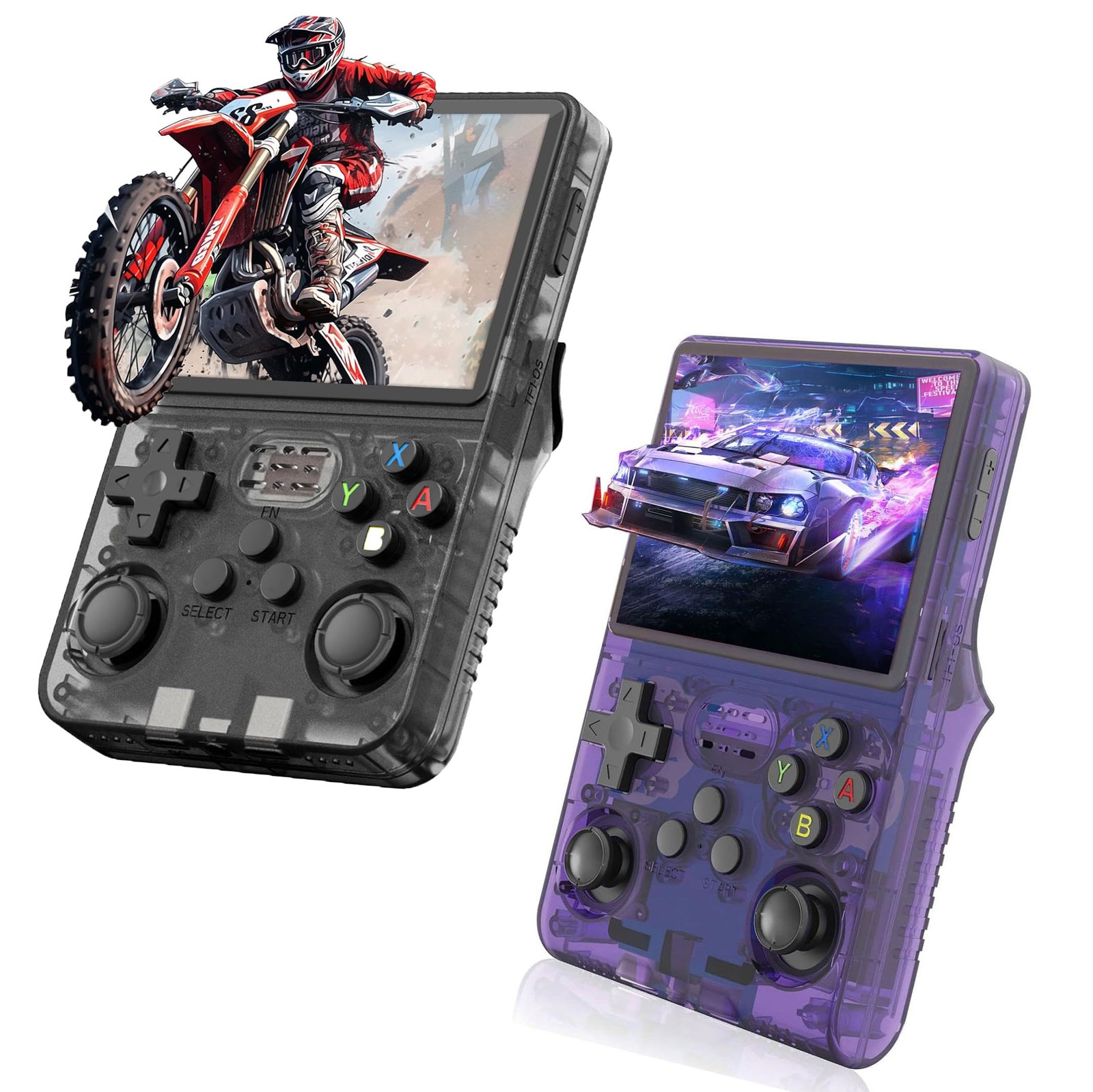 R36S Retro Handheld Video Game Console Linux System 3.5 Inch IPS Screen 128GB