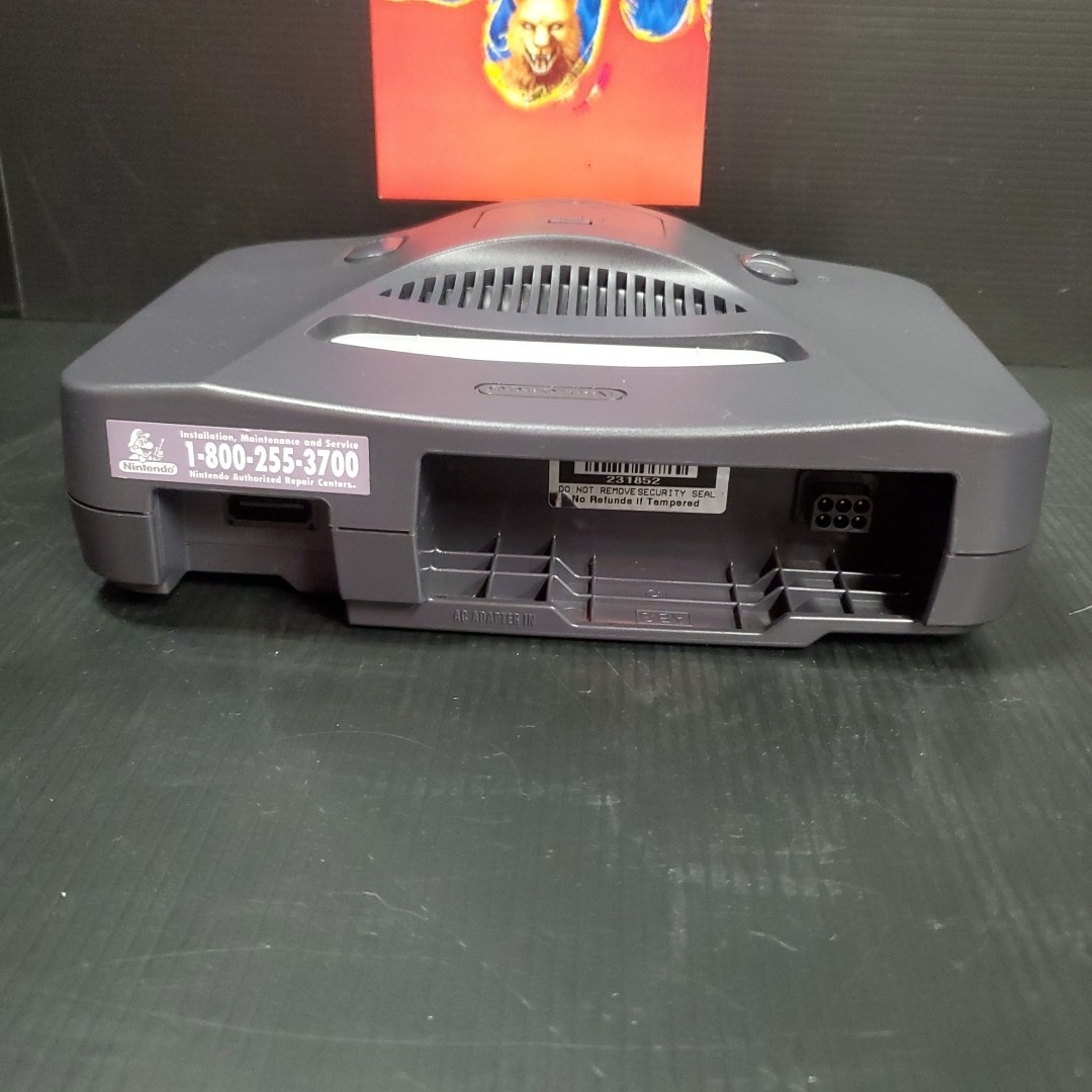 Nintendo 64 Black Console w/ Turbo RAM, GAME, 2Controller, & Cables NUS-001 N64