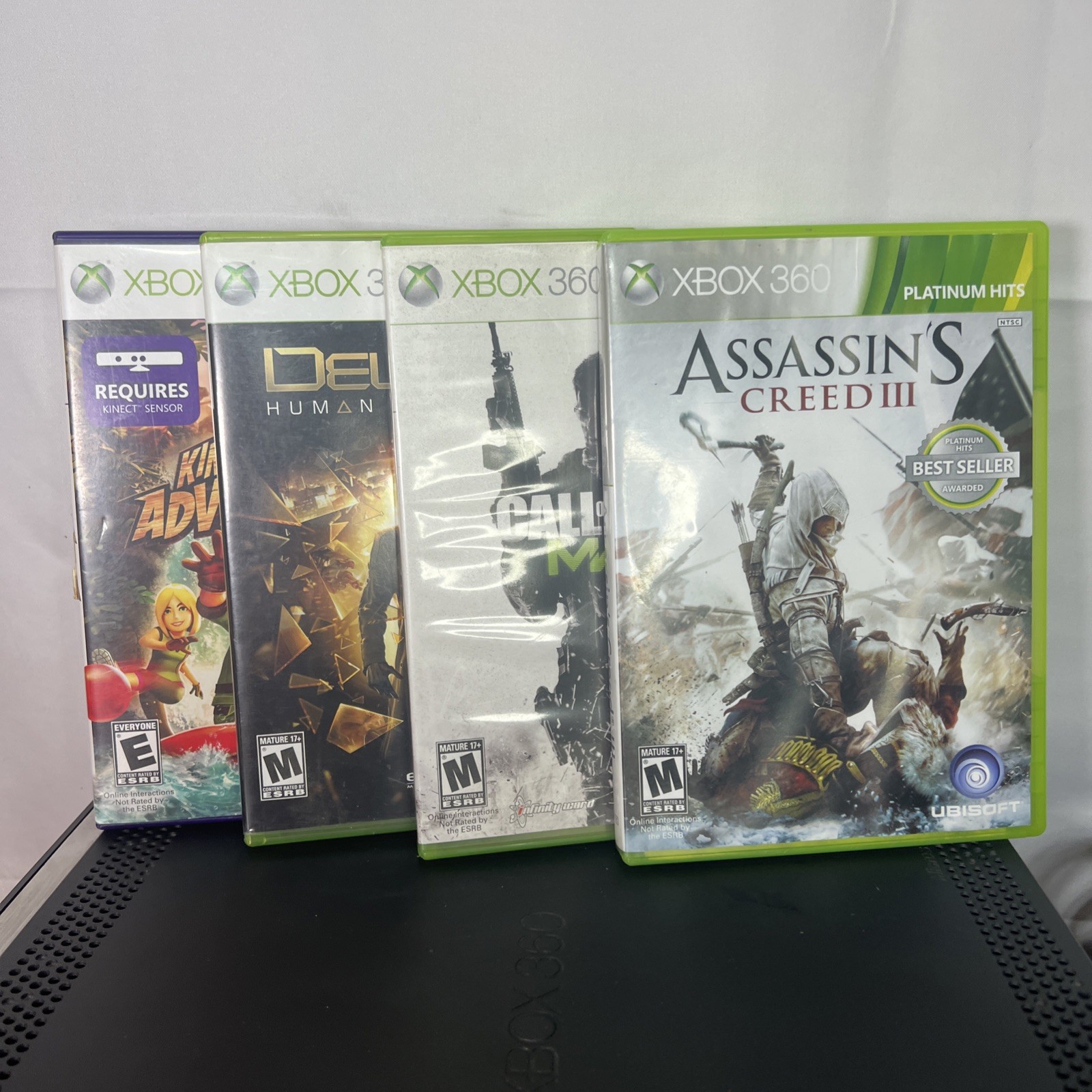 Microsoft Xbox 360 Elite 120GB Console System Bundle 4 Games AV & Power Cables