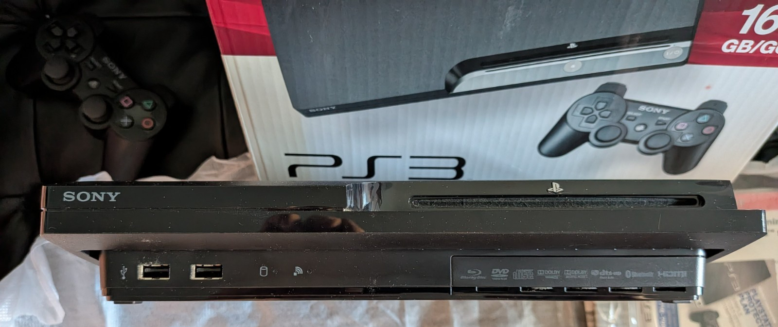 Sony PS3 CECH-2501A 160 GB Black Console With 5 Games