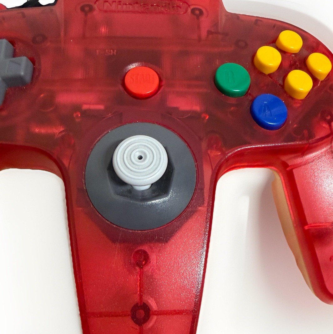 Nintendo64 N64 Console Clear Red White Two Tone Japan JPN Tested Working game