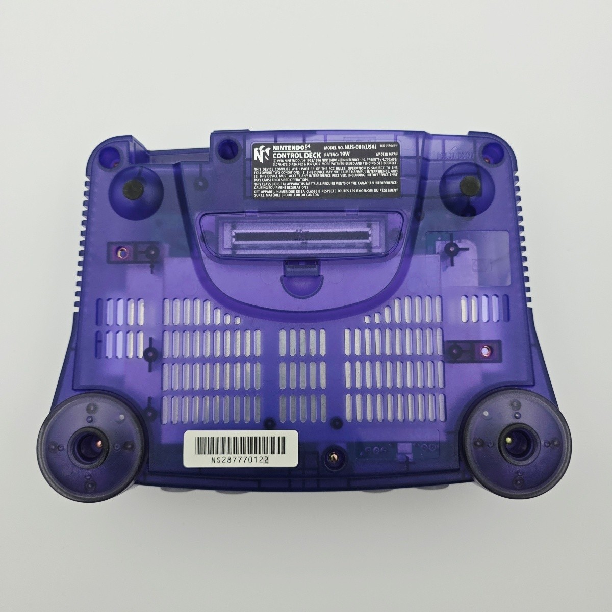 Nintendo 64 Translucent Grape Purple Funtastic Console with Controller Power AV