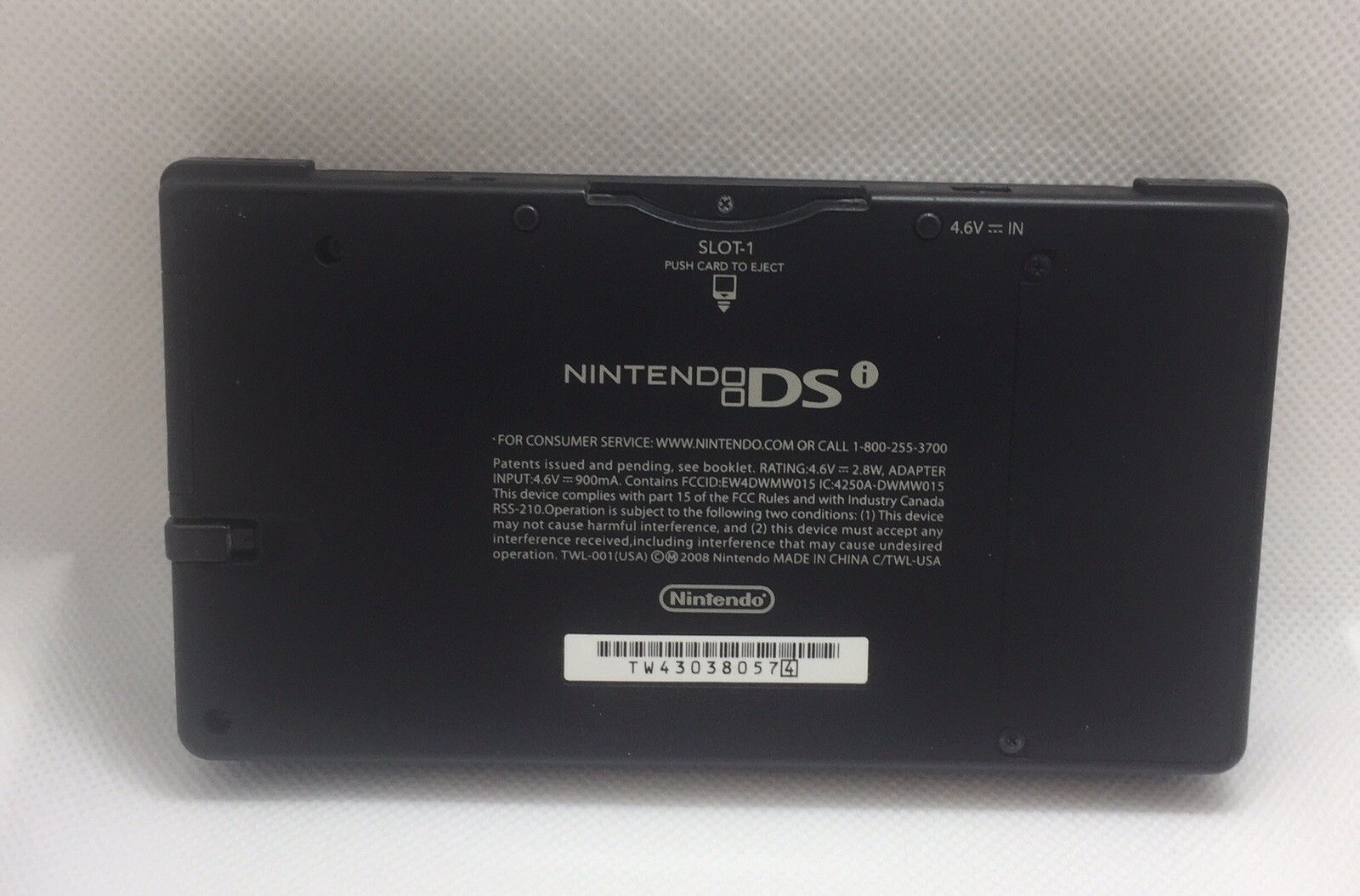 Nintendo DSi Matte Black Handheld System With Charger And Protector Case, Tested