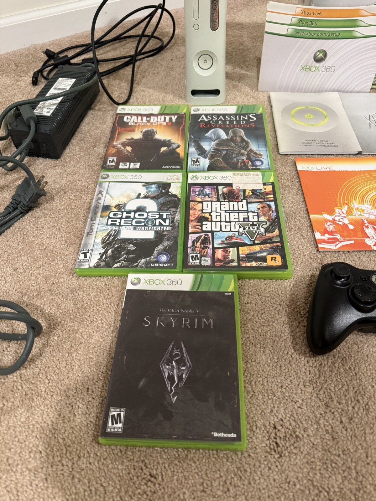 Microsoft Xbox 360 Console Bundle W/ Accessories! Tested & Working