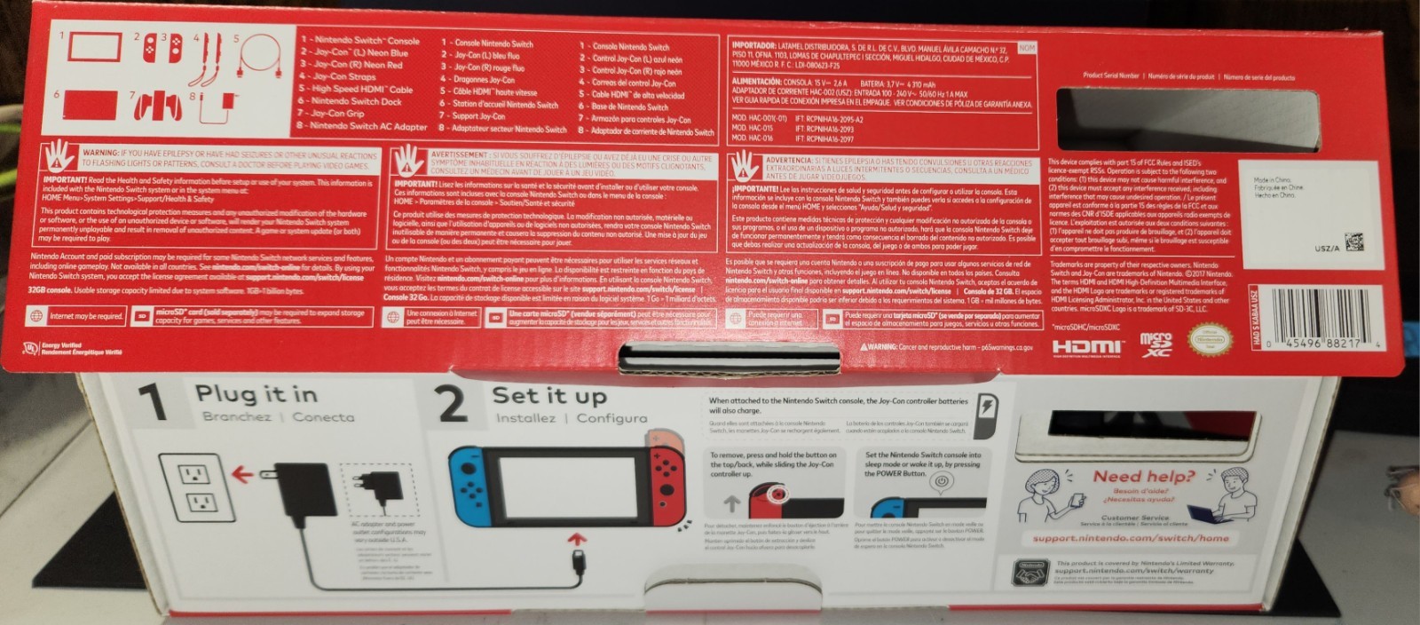 Price Reduced!! Nintendo Switch 32GB Handheld Console – Neon Red/Neon Blue
