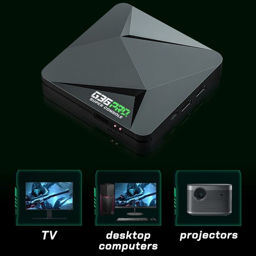 Wireless 2.4G Retro Gaming Handle Console TV Box Built-In 120000+ Video Games