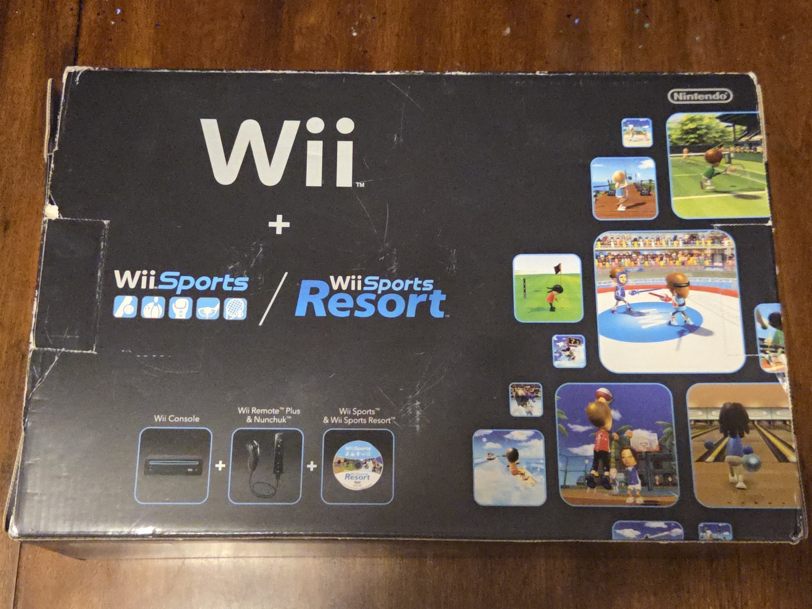 Nintendo Wii Family Console Black RVL-101 with Wii Sports and Wii Sport Resort
