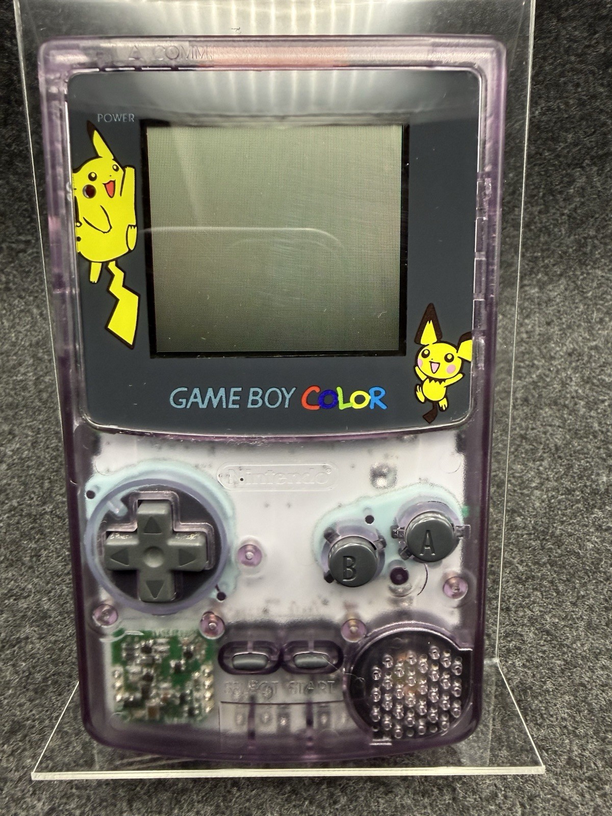 Nintendo Game Boy Color Atomic Purple CGB-001 Pokemon Lens & TESTED