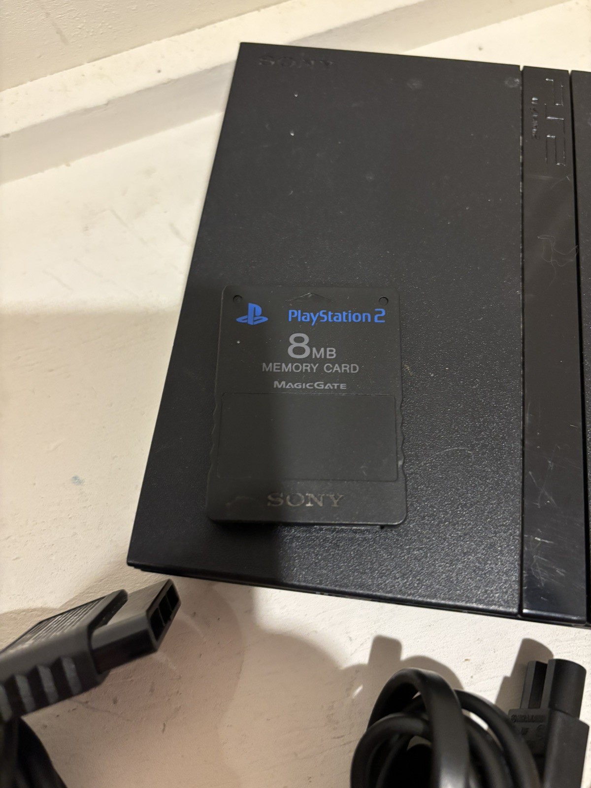 Sony PlayStation 2 PS2 Slim Console SCPH 70012 W/ Controller Memory Card & Wires